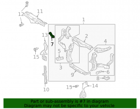 Front fender apron bracket, right, Lexus RX330 RX350 RX400h 04-09
