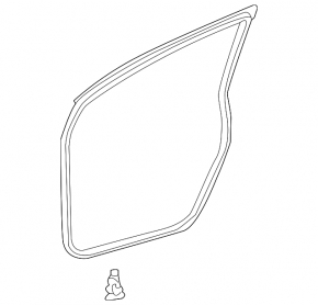 Front left door seal for Toyota Prius 20 04-09