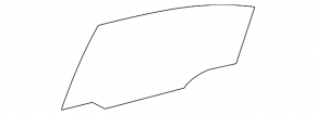 Glass door rear left Lexus ES350 07-12