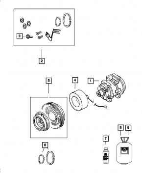 Dodge Challenger 15-23 5.7 Air Conditioning Compressor