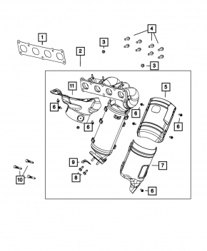 Exhaust manifold with catalytic converter Jeep Compass 19-22 2.4 Zero Evap