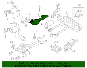 Receiving pipe with resonator left Audi Q7 4L 10-15