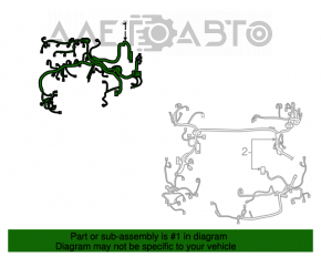Lexus RX350 RX450h underhood wiring with fuse box 16-22