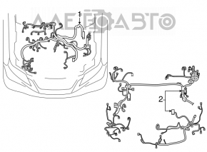 Lexus RX350 RX450h underhood wiring with fuse box 16-22