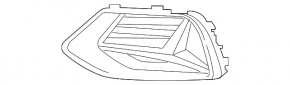 Front bumper grille left Audi Q3 19-23 gray molding