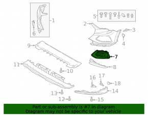 Front bumper grille left Audi Q3 19-23 gray molding