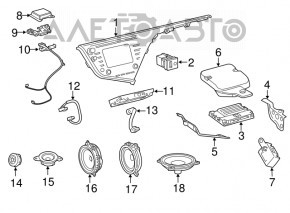 Right tweeter Toyota Avalon 13-18