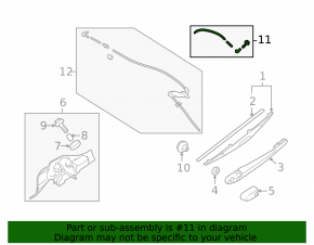 Subaru Forester 14-18 SJ rear washer nozzle