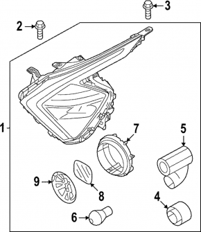 Kia Sportage 23-25 halogen+LED front left headlight, reflector lamp with MFR, X-Line, X-Pro
