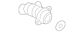 Cooling system flange for Porsche Cayenne 19-26 3.0T plastic, large