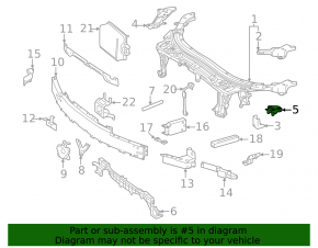 Left upper TV bar mount for Mercedes GLC 16-22