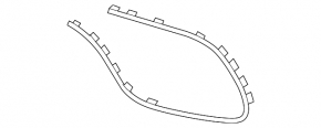 Front bumper grille molding left Mercedes S-class W222 63/65 AMG 18-20