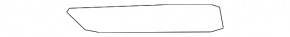 Right front bumper molding for Land Rover Discovery 17-25, gloss black