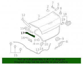 Mitsubishi Galant 04-12 trunk release lever