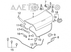 Mitsubishi Galant 04-12 trunk release lever