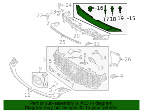 Upper radiator grille trim Mazda CX-50 23-26