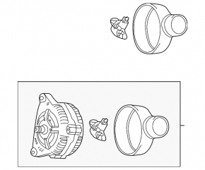 Generator Audi Q7 4L 10-15 with cooling