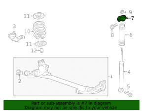 Shock absorber support rear left Chevrolet Volt 11-15