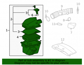 Lexus GS300 GS450h 06-11 air filter housing assembly, without flow meter