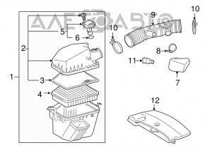 Lexus GS300 GS450h 06-11 air filter housing assembly, without flow meter