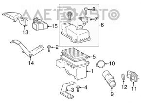 Air duct with resonator Toyota Highlander 08-13 3.5