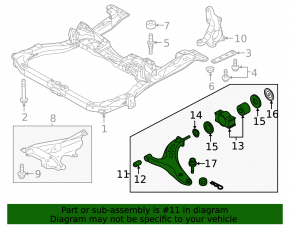 Lower control arm front right Subaru Outback 15-19 rusty