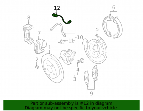 ABS sensor rear left GMC Terrain 10-17
