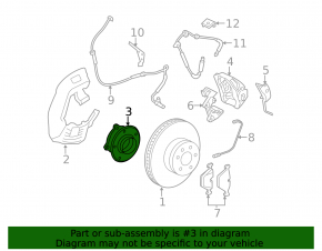 Front left hub BMW X3 F25 11-17 rusty