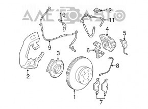 Front left hub BMW X3 F25 11-17 rusty