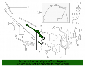 Left wiper arm Volvo XC40 19-25