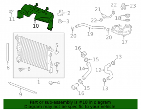 Upper radiator deflector Chevrolet Trax 17-20 LUV
