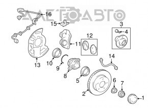 Brake Disc Cover Front Right Lexus GX470 03-09