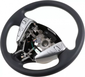 Naked steering wheel Nissan Versa 12-19 usa black rubber