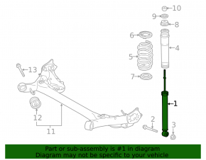 Rear right shock absorber for Toyota Prius C 12-15