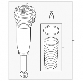 Rear left air shock absorber for Audi A8 10-18
