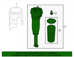 Rear left air shock absorber for Audi A8 10-18