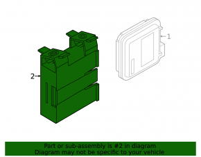 HOMELINK control unit bracket for Audi E-Tron 19-23
