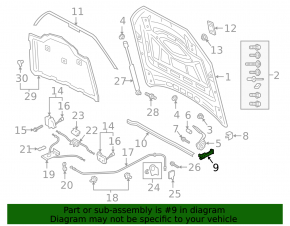 Hood seal left Audi Q7 16-