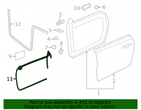 Front right door seal for VW Beetle 12-19