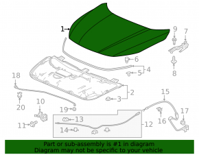 Hood bare Honda Insight 19-22 graphite NH797M
