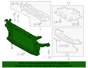 TV radiator panel Hyundai Sonata 18-19 hybrid