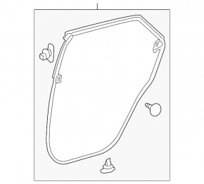 Door seal rear left Lexus RX350L RX450hL 18-22 long