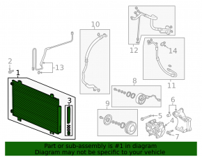 Honda Odyssey 18-25 air conditioning condenser