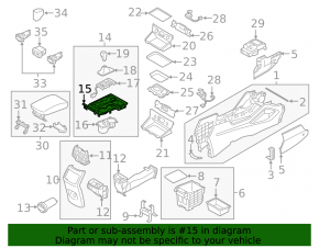 Hyundai Tucson 19-21 center console trim