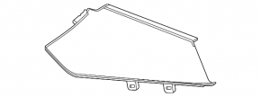 Chevrolet Equinox EV 24-26 black center console trim, side, right rear, upper