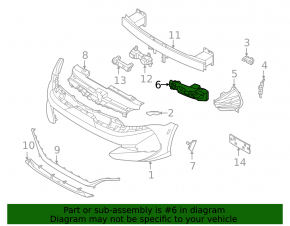 Front bumper absorber, right, Kia K5 21-24