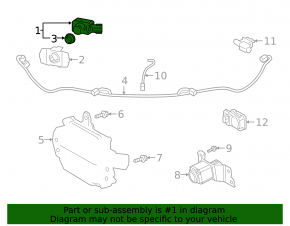 Lexus IS300 IS350 21-25 Graphite 1H9 Front Bumper Parking Sensor