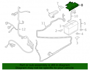 Battery cover Audi Q5 8R 09-17 for battery up to 80 amp
