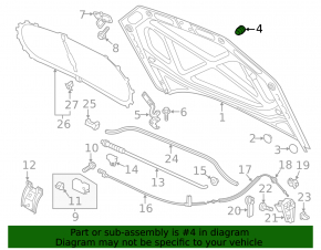 Bonnet bumper outer right Audi A6 C7 12-18