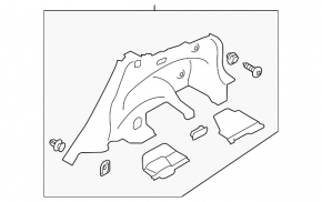 Arch trim right Subaru XV Crosstrek 13-14